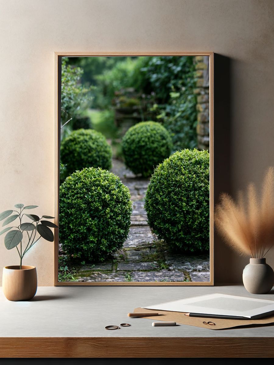 Boxwood Garden Path Poster. — room view 2