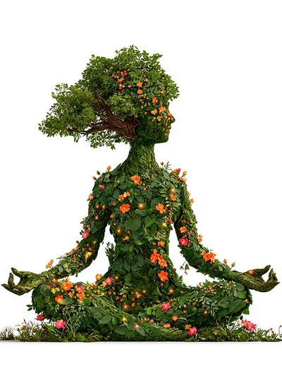Botanical Meditation Illustration Poster. poster print
