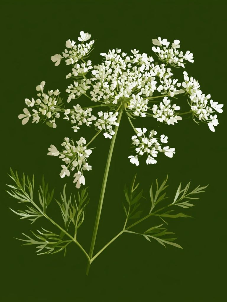 Queen Anne's Lace Botanical Print. poster — botanical art