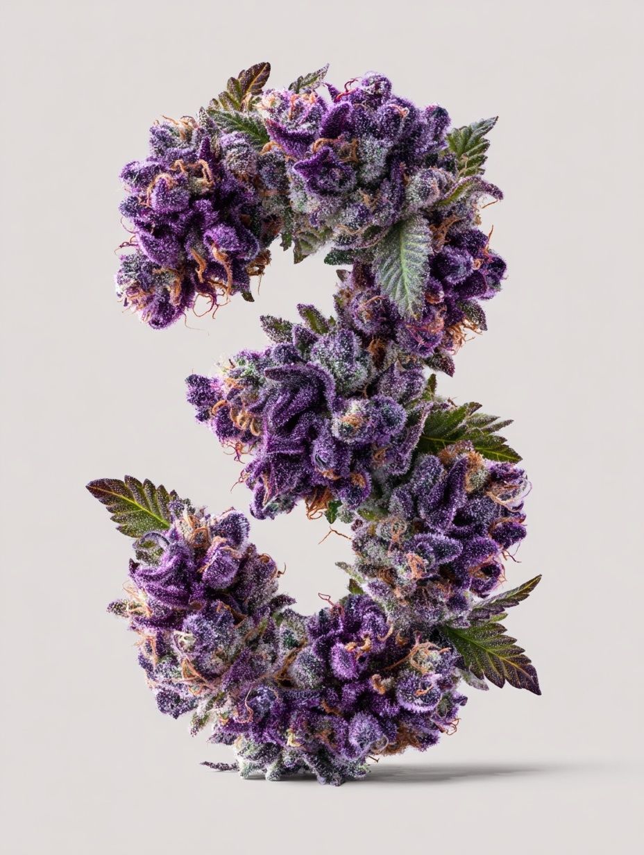 Purple Cannabis Letter C Poster. poster detail