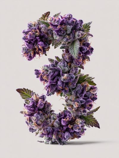 Purple Cannabis Letter C Poster. poster