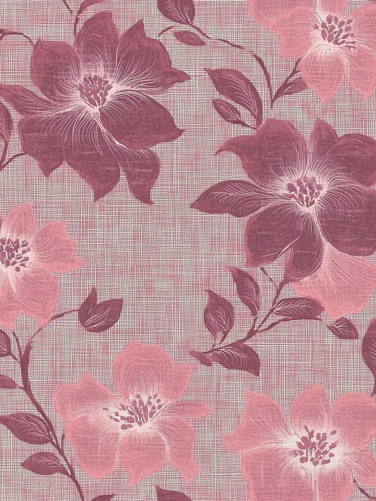 Pink Floral Botanical Print. poster — botanical art