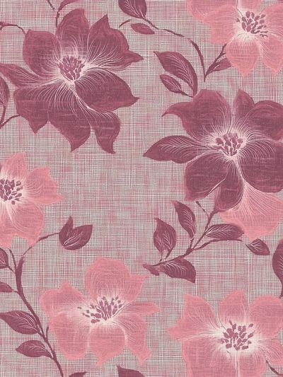 Pink Floral Botanical Print.