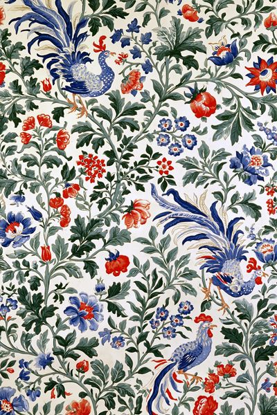 Chinoiserie Rooster Floral Poster. poster