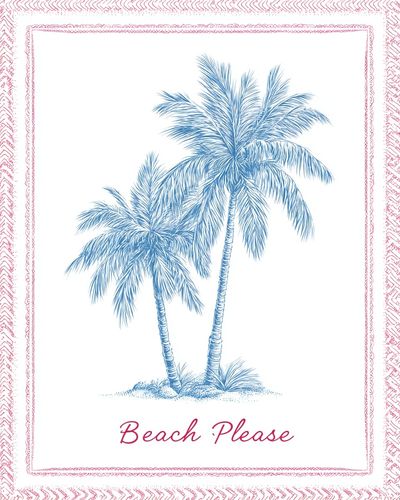 Beach Please Palm Tree Poster. poster print