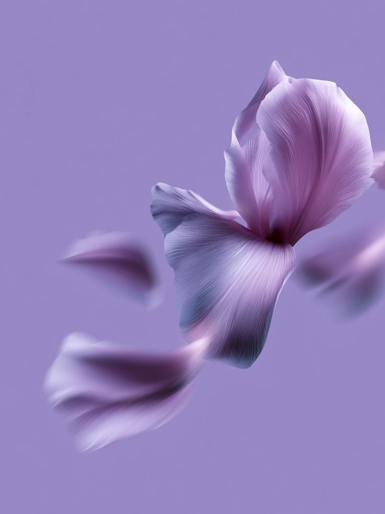 Lavender Petals Abstract Floral Poster. poster detail