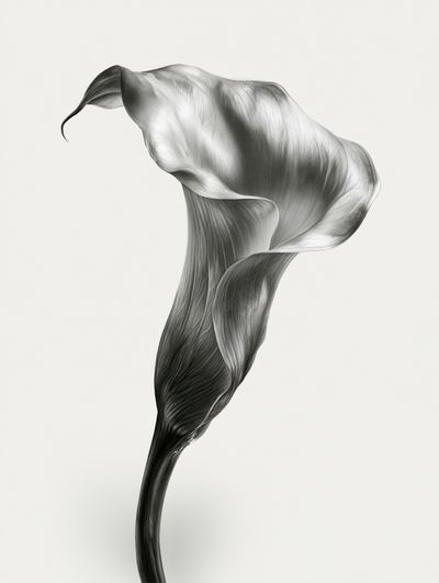 Calla Lily Monochrome Print. poster print