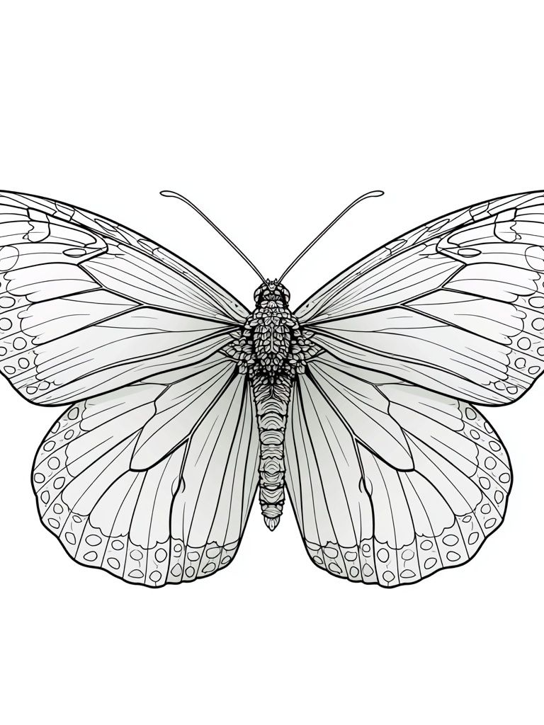 Butterfly Line Art Poster. poster detail