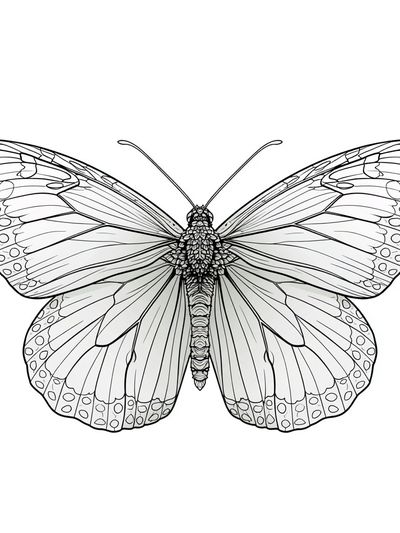 Butterfly Line Art Poster. poster