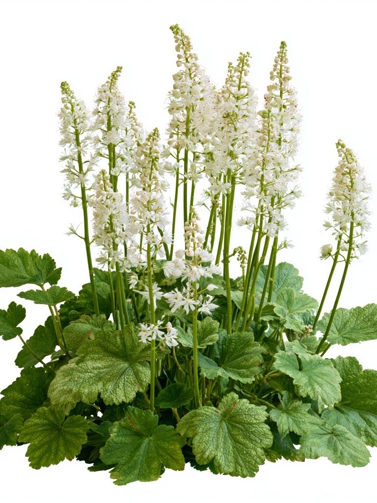White Woodland Flowers Botanical Print. poster detail