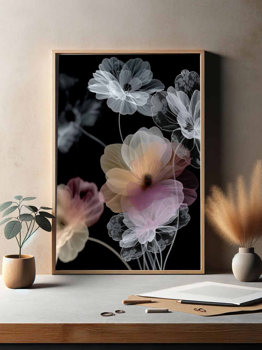 Butterfly and Spider Botanical Print. — room view 2