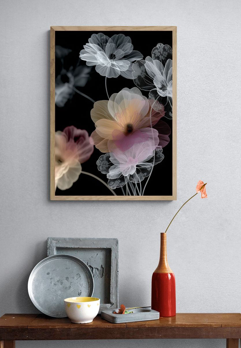 Butterfly and Spider Botanical Print. — room view 3