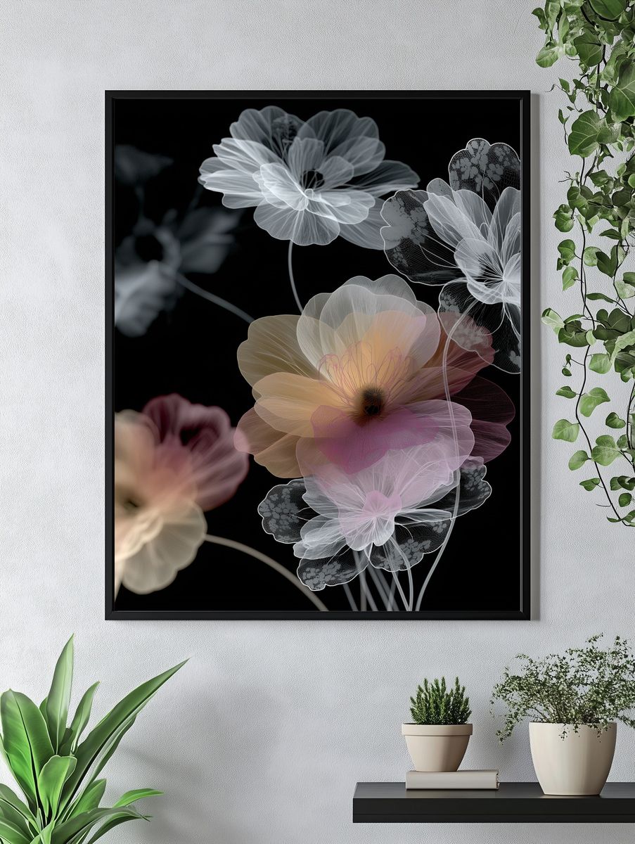 Butterfly and Spider Botanical Print. — room view 4