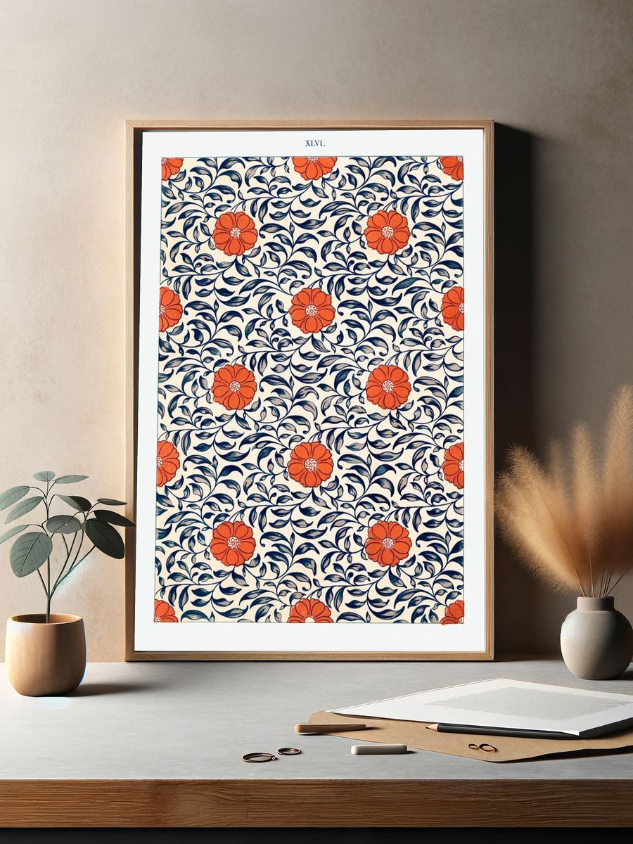 Flower pattern, Examples Chinese Ornament. — room view 2