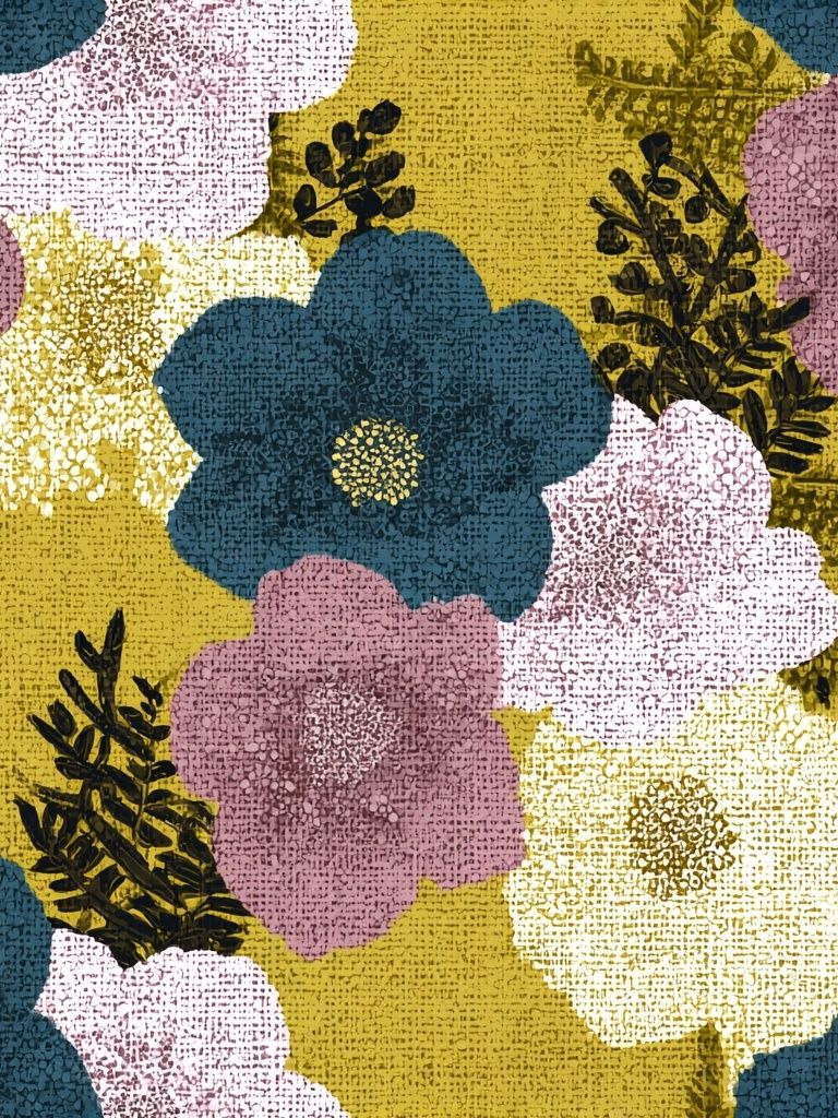 Floral Collage Vintage Print. poster — botanical art