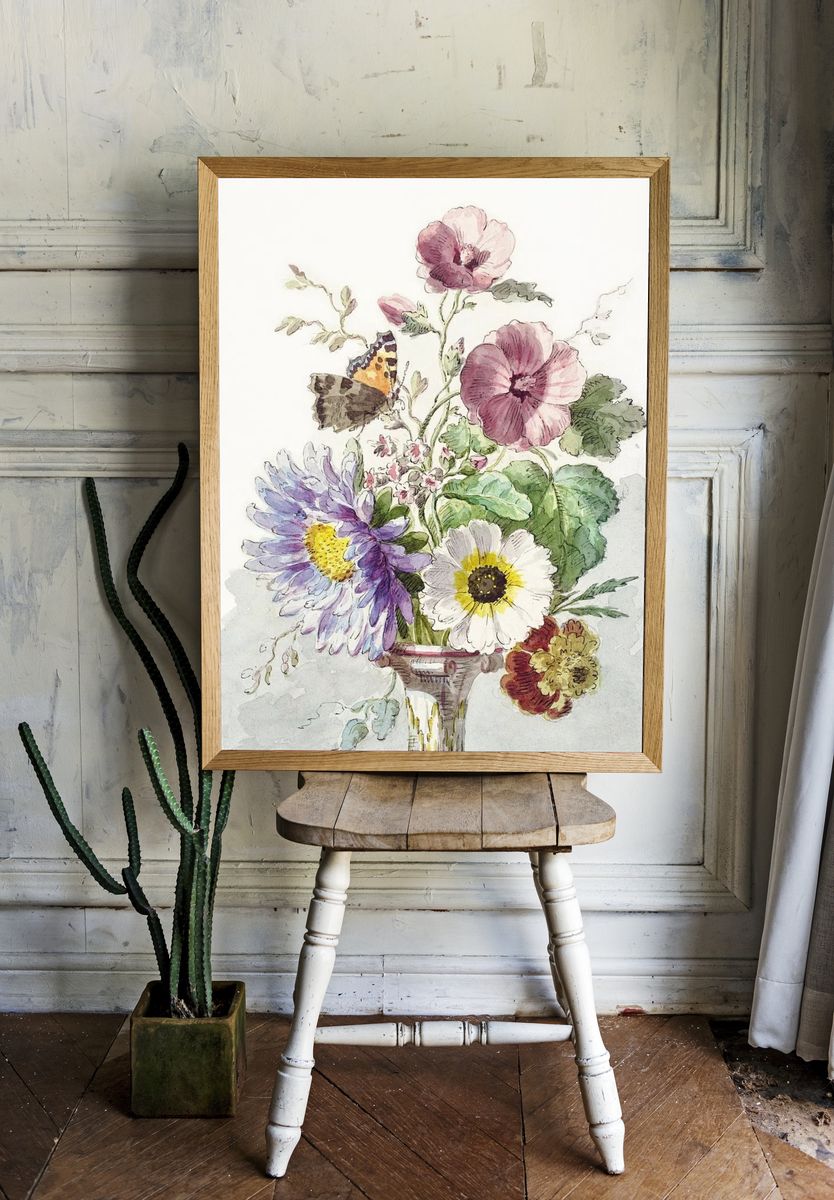 Bouquet Flowers Butterfly high resolution room preview