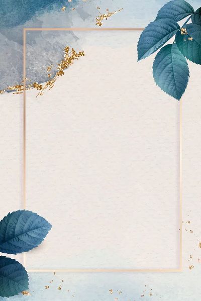 Rectangle gold frame foliage pattern. poster print