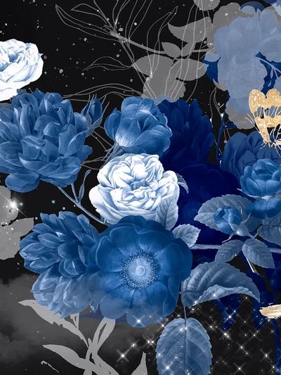 Flower wedding background, aesthetic border. poster print