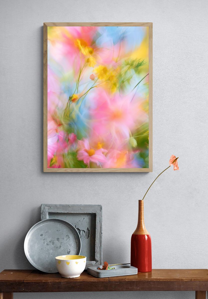 Pastel Wildflower Blur Print. — room view 3