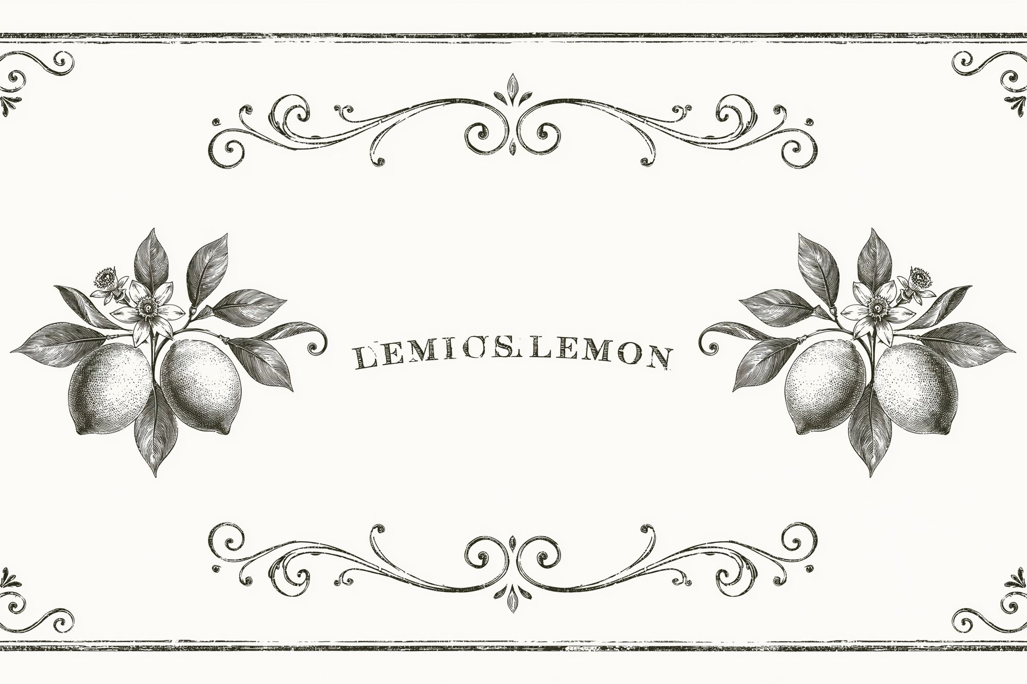 Lemons Vintage Botanical Poster. poster detail