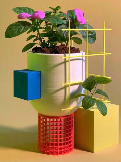 Geometric Plant Still Life Poster.