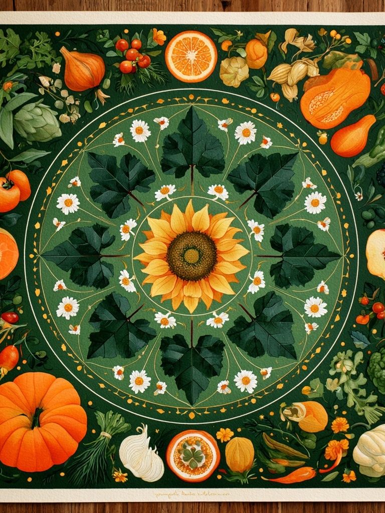 Sunflower Harvest Botanical Poster. poster detail
