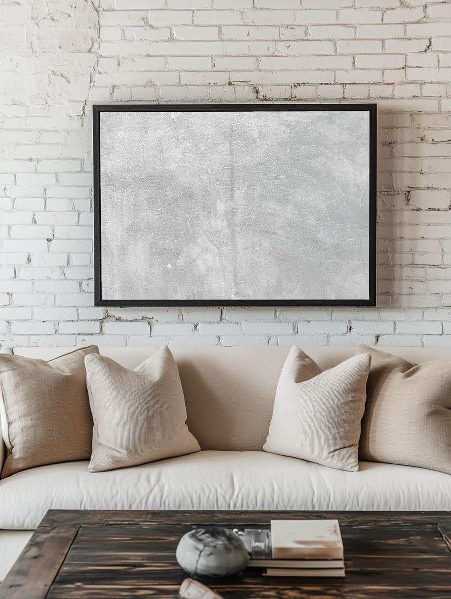 Gray star gooseberry leaf textured. room preview
