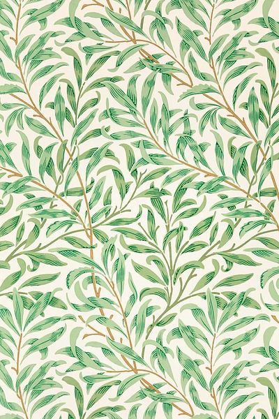 William Morris mobile wallpaper, willow. poster print
