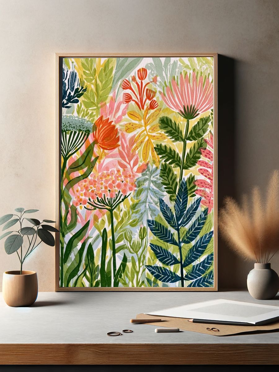 Tropical Botanical Garden Print. — room view 2