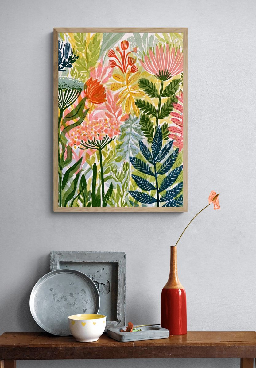 Tropical Botanical Garden Print. — room view 3