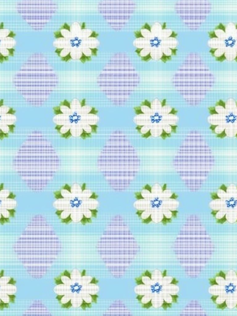 Floral Gingham Pattern Print. poster — botanical art