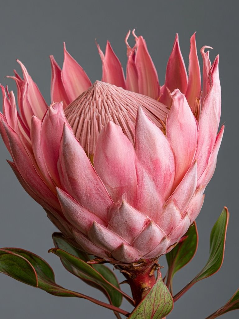 Pink Protea Botanical Print. poster detail