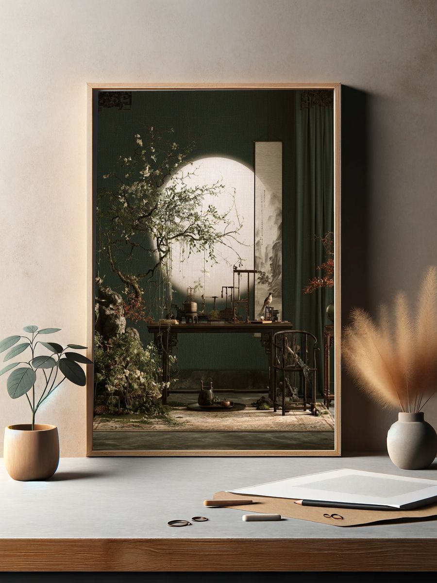 Zen Botanical Interior Print. — room view 2