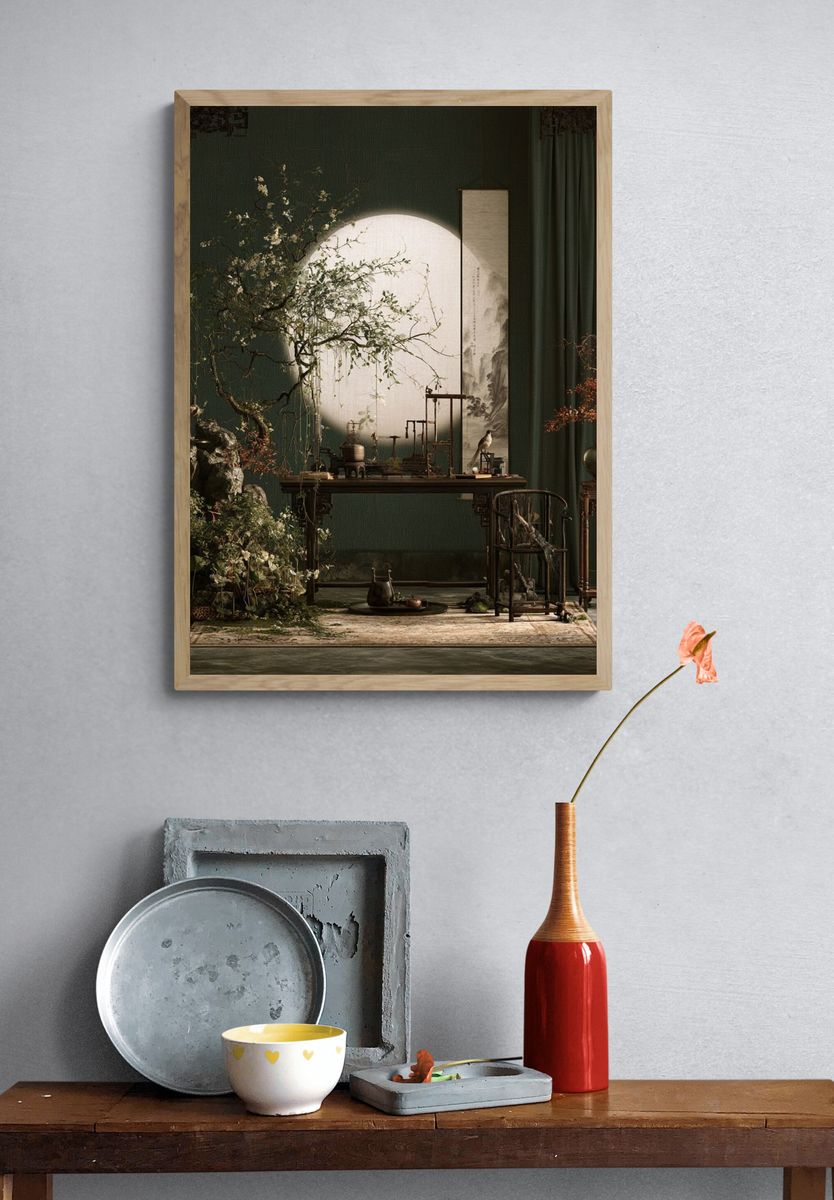 Zen Botanical Interior Print. — room view 3