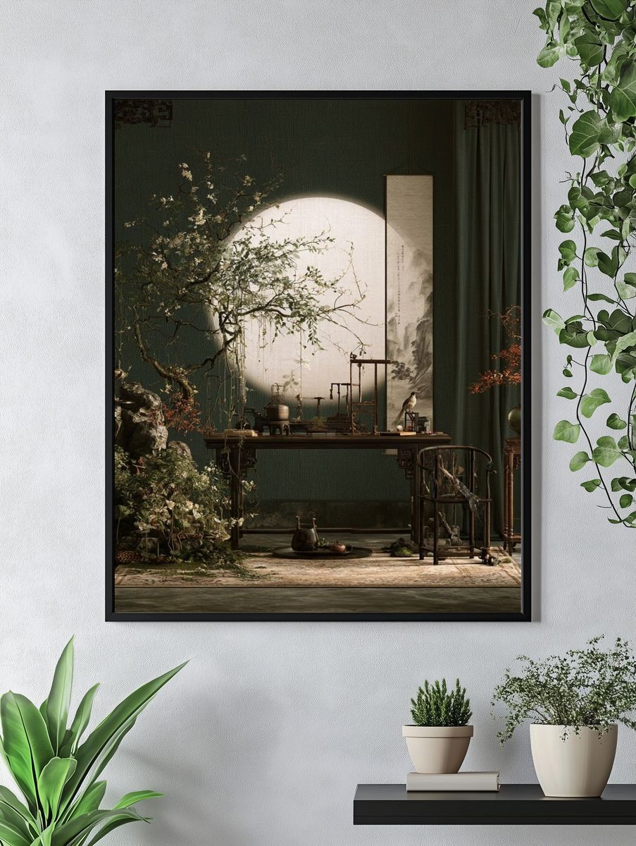 Zen Botanical Interior Print. — room view 4