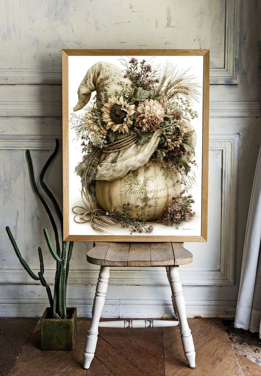 Autumn Harvest Still Life Print. — room view 1