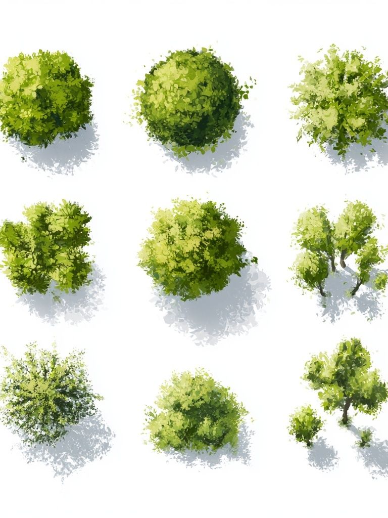 Green Tree Canopy Illustration Poster. poster detail