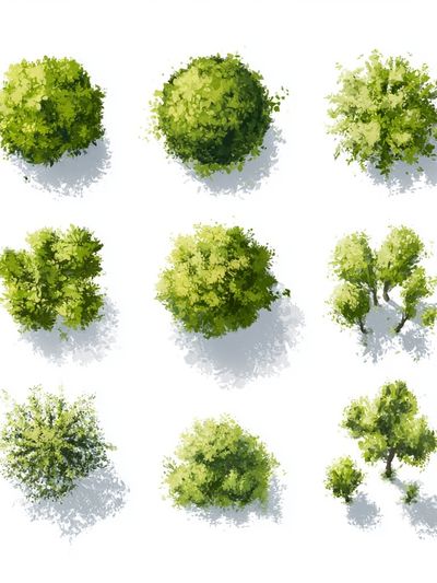 Green Tree Canopy Illustration Poster. poster