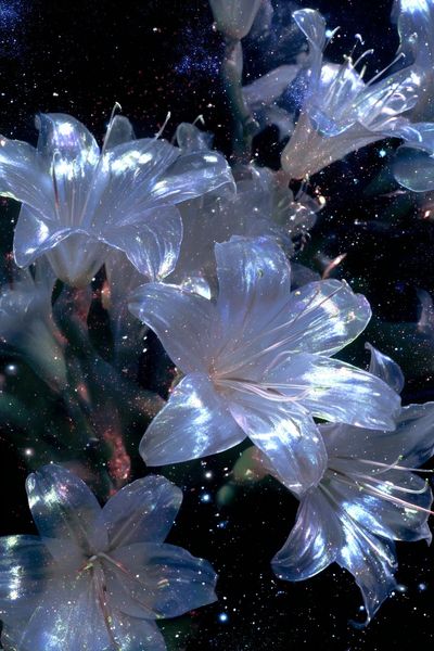 Celestial Lilies Photography Poster. poster print