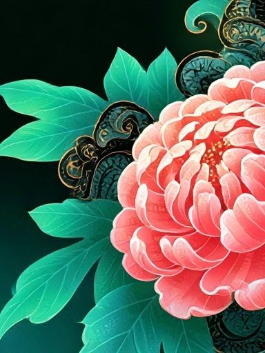 Pink Peony Botanical Print. poster — botanical art