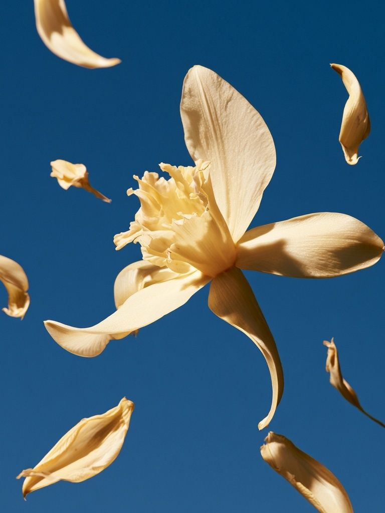 Floating Flower Petals Botanical Print. poster — botanical art