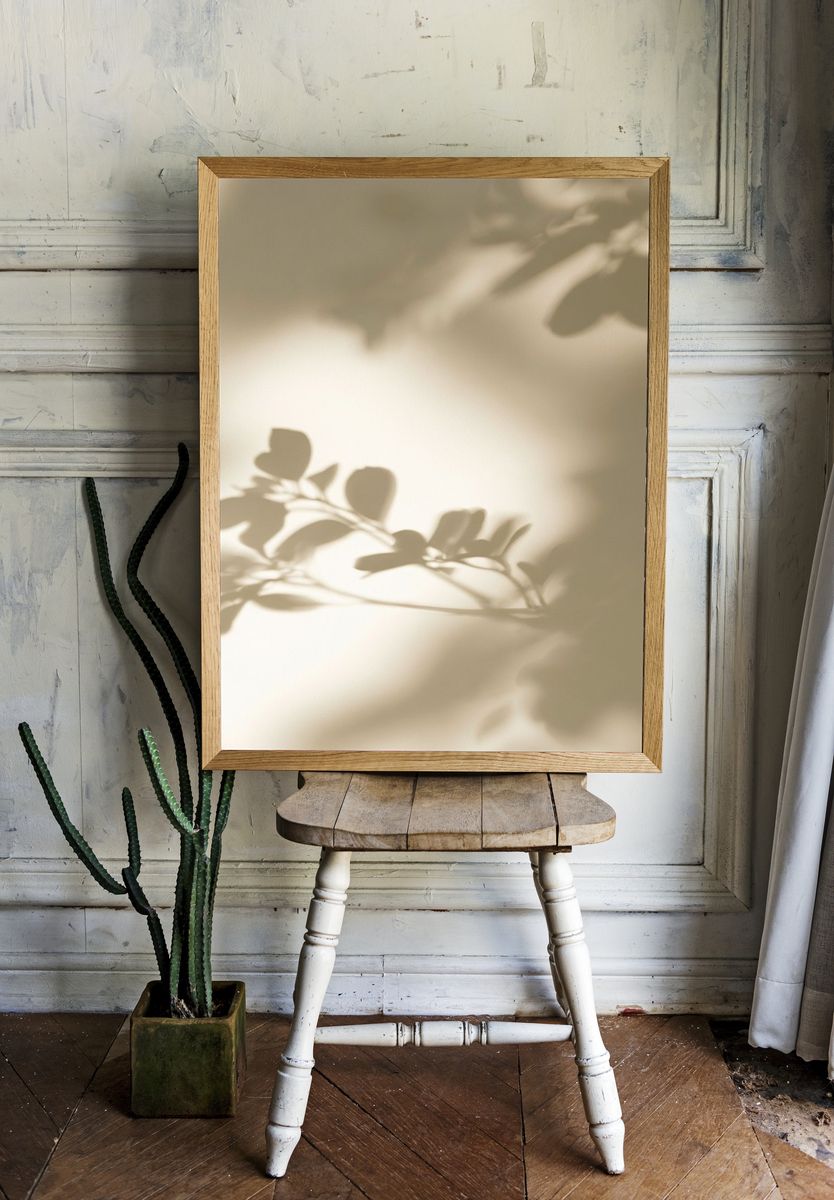 Soft Botanical Shadows Print. — room view 1