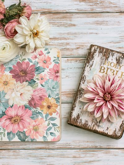 Pastel Floral Still Life Print. poster
