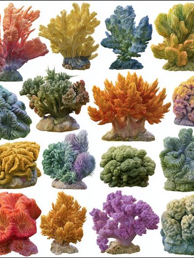 Colorful Coral Reef Illustration Poster.