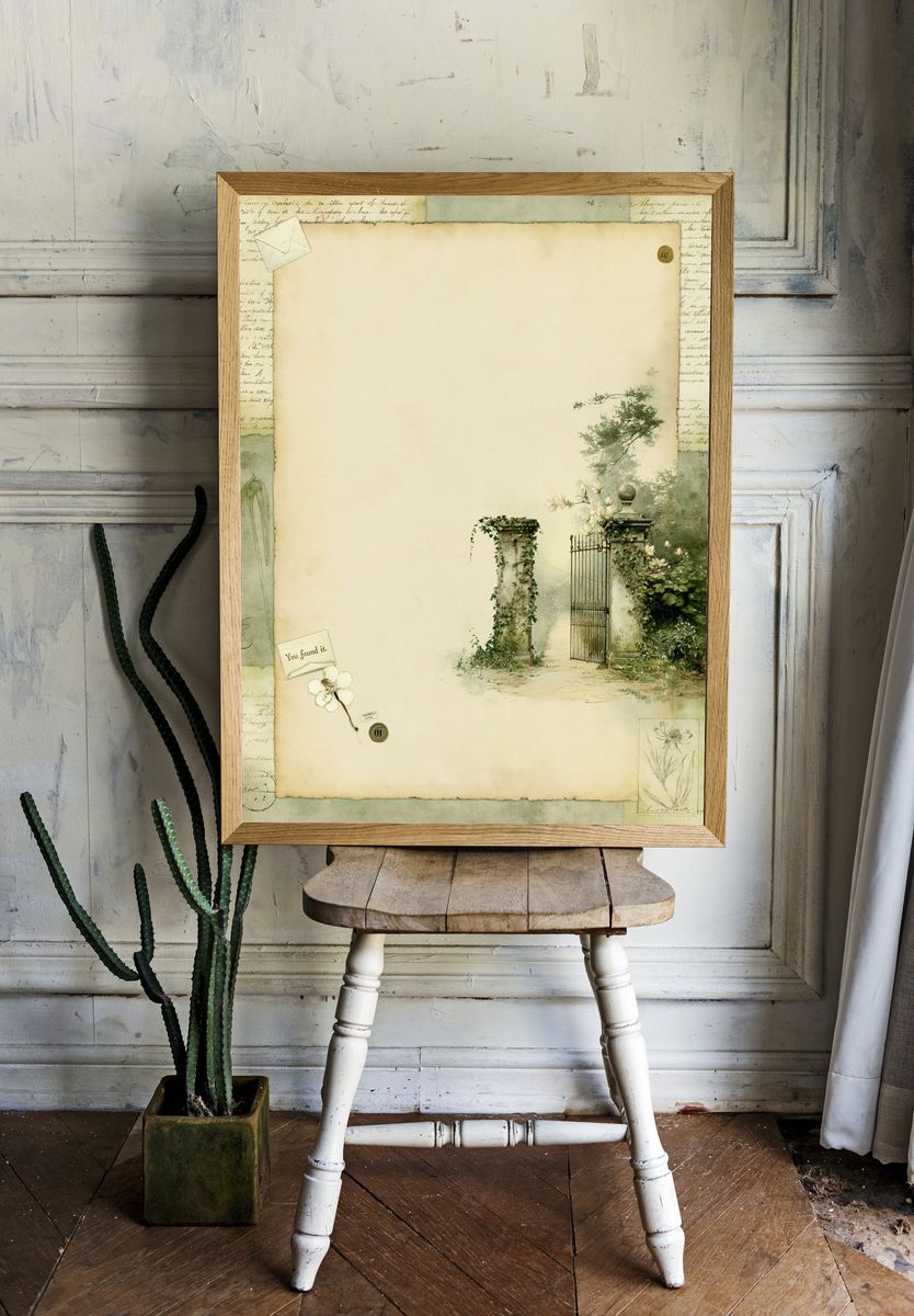 Vintage Garden Gate Poster. room preview