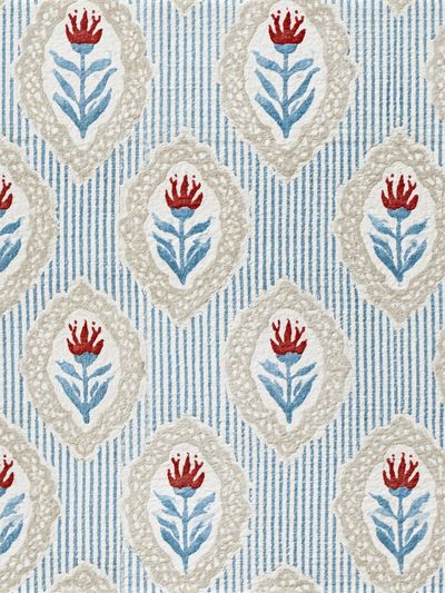 Floral Block Print Pattern Poster.