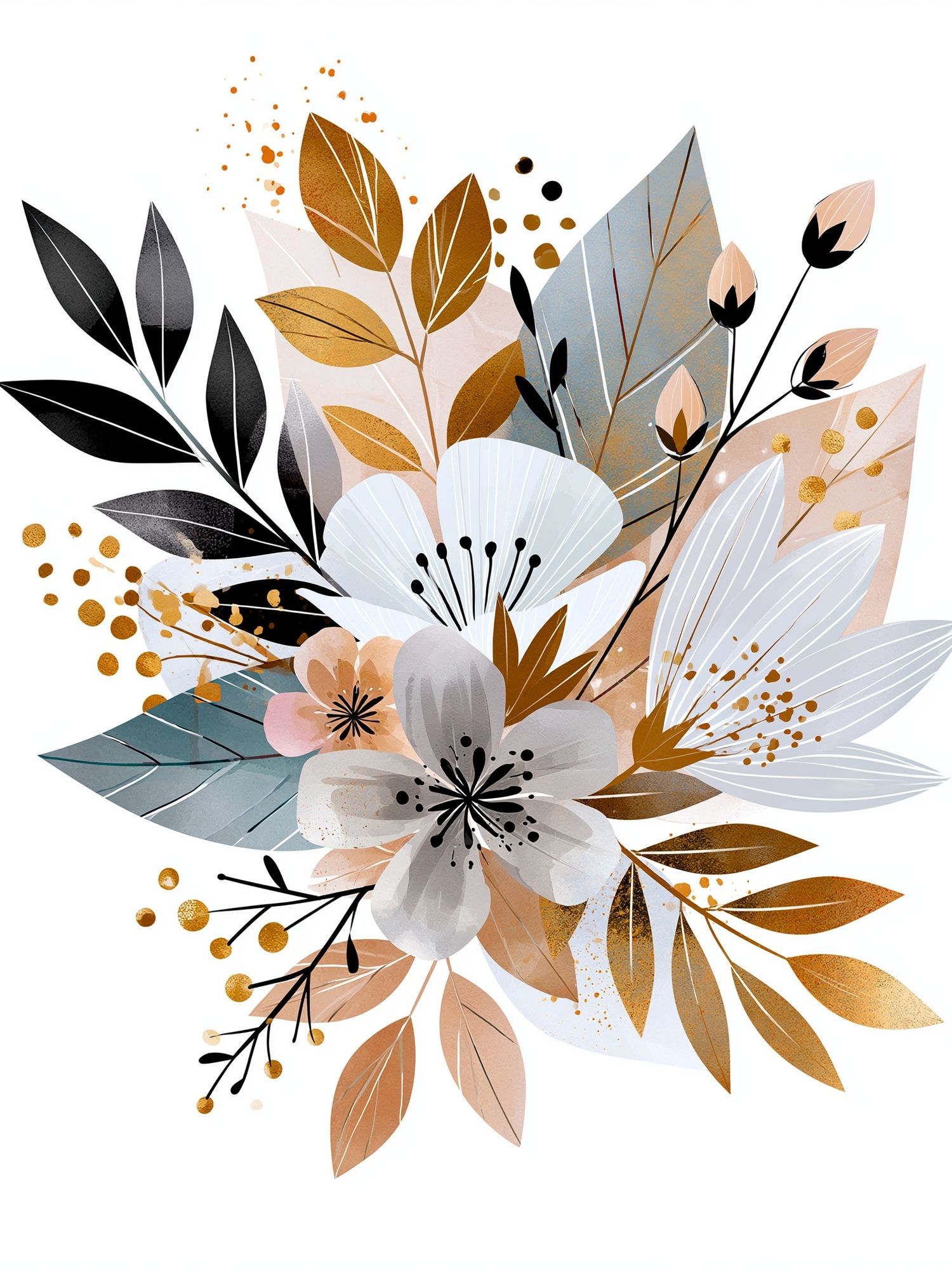 Botanical Floral Bouquet Print. poster detail