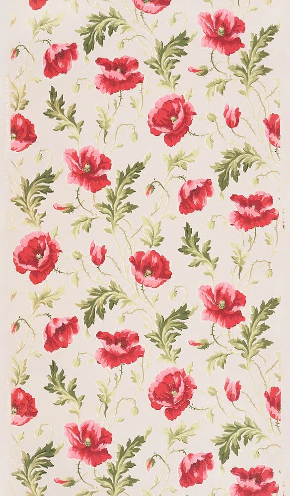Pink flower pattern (1905–1915) vintage. poster detail
