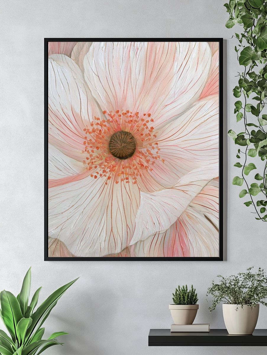 Blush Peony Bloom Print. — room view 4