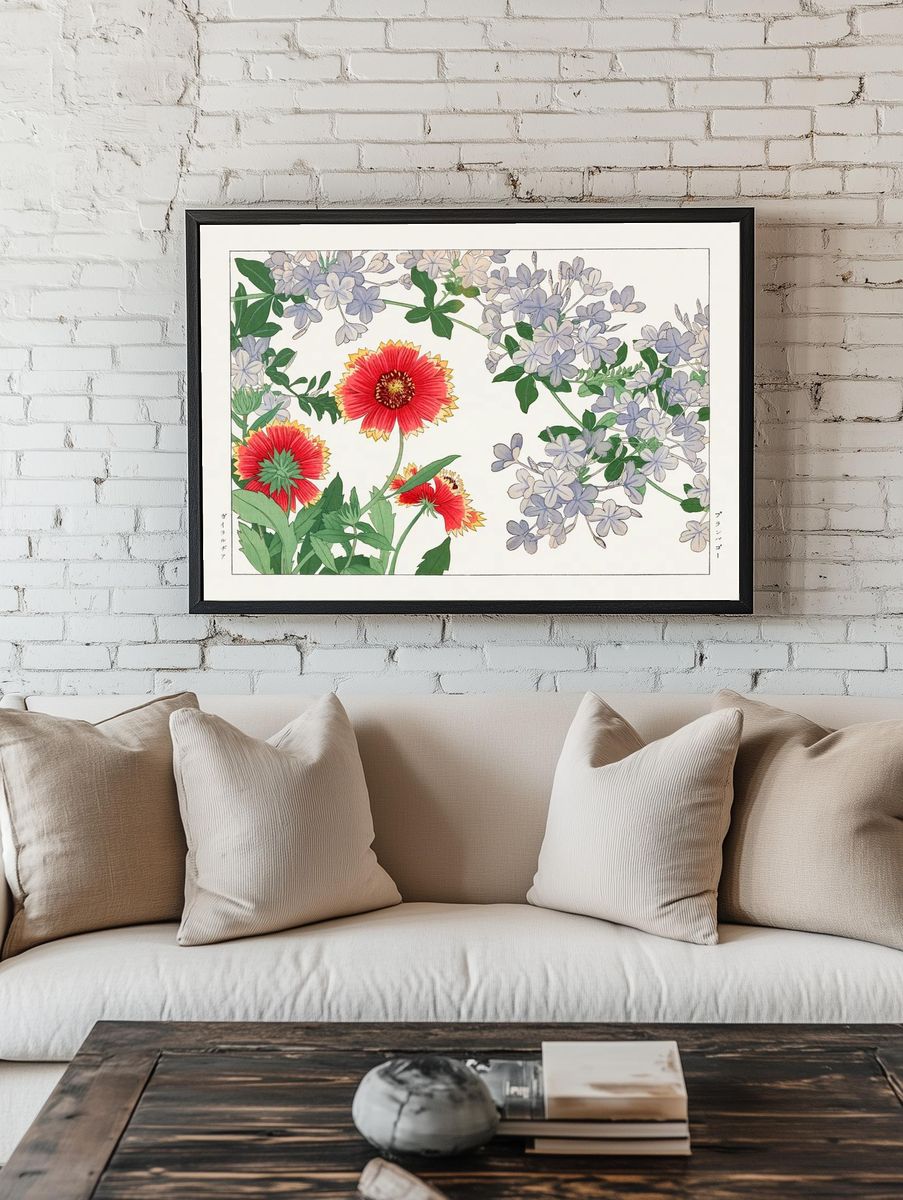 Floral Botanical Illustration Poster. room preview